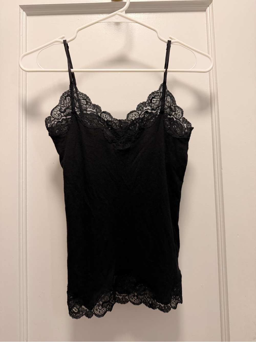 Ralph Lauren Black Label Lace Trim Camisole Tank Top